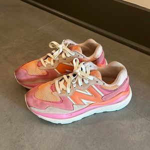 Womens 57/40 Pink and Orange New Balance Sneakers